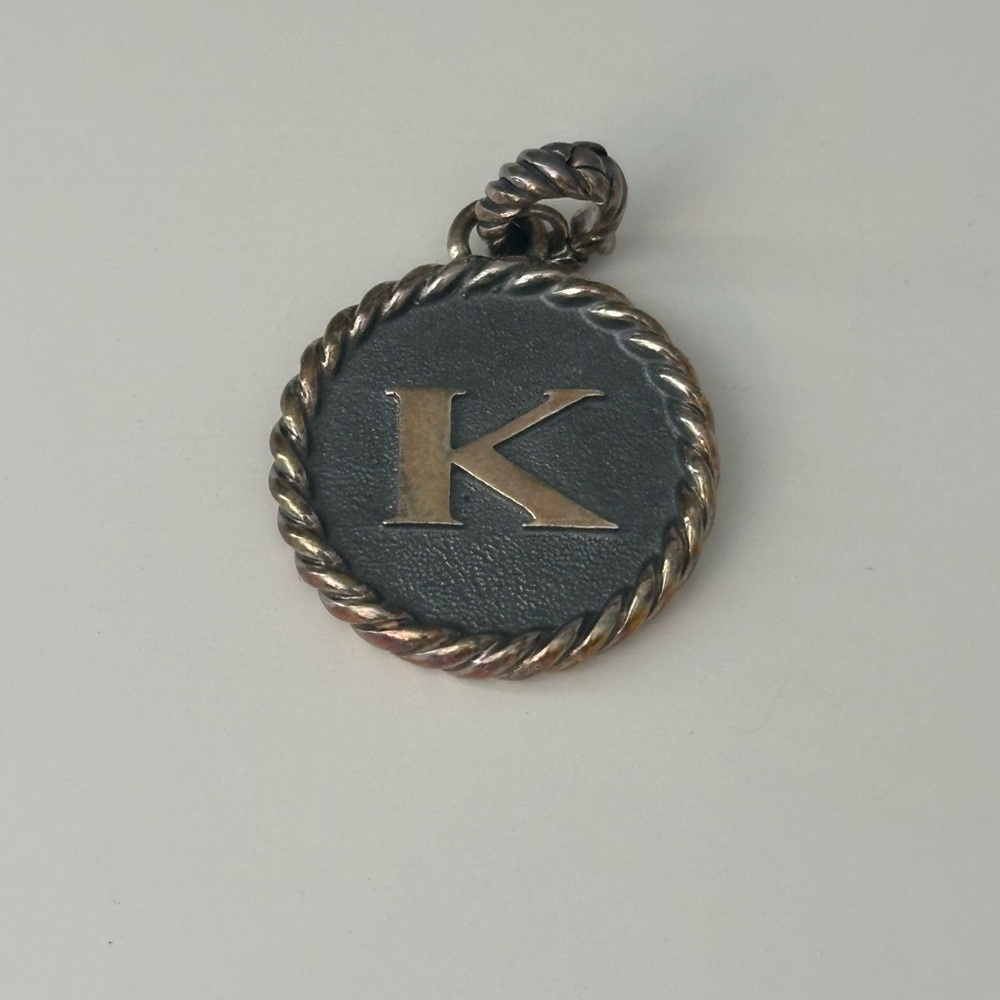 David Yurman Initial “K” Sterling Silver Charm - Picture 2 of 4
